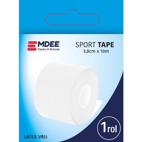 Emdee Sporttape Wit 3,8 cm x 10 m
