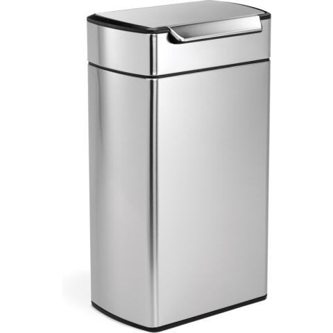 Simplehuman Touch Bar Prullenbak - RVS - 40 l - Zilver