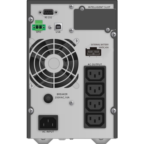 PowerWalker VFI 1000 TGB Dubbele conversie (online) 1 kVA 900 W 4 AC-uitgang(en)