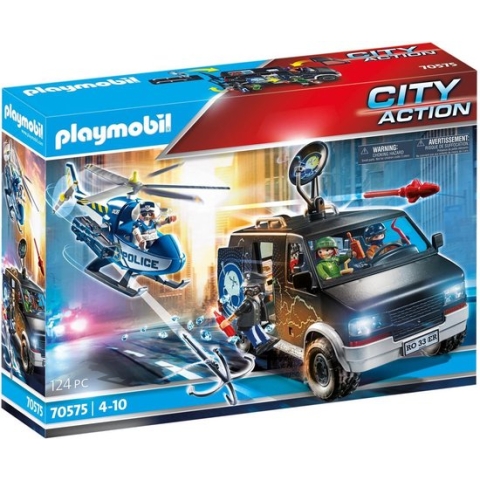 PLAYMOBIL City Action Politiehelikopter: achtervolging van het vluchtvoertuig - 70575