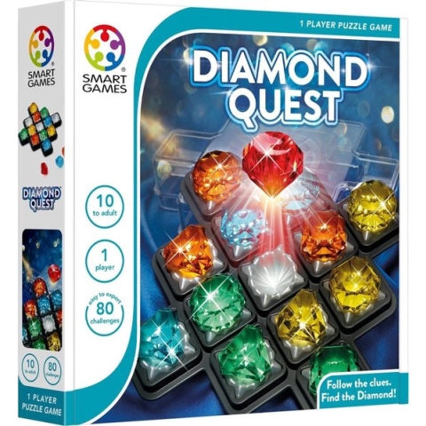 SmartGames - Diamond Quest - Logica - 80 uitdagingen - Diamanten - Kleuren en Vormen