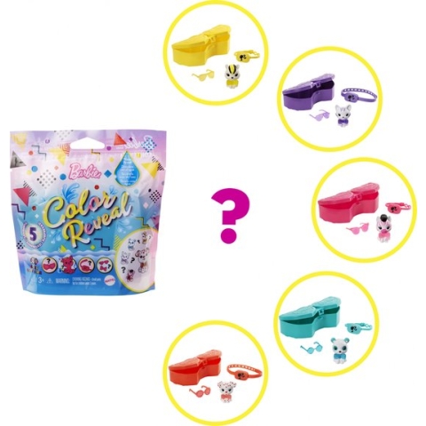 Barbie Color Reveal Pets Wave 2 Color Block Serie - Barbiepop