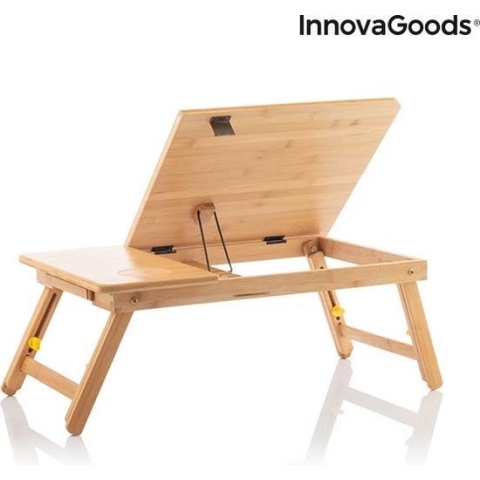 Opklapbare Bamboe Laptoptafel InnovaGoods - Thuiswerken - Ergonomisch