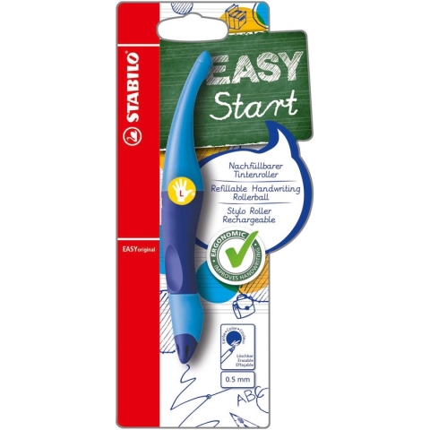 STABILO EASYoriginal - Ergonomische Rollerball - Linkshandig - Blauwe Inkt - Navulbaar - Blauw