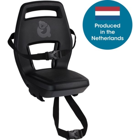 Qibbel 6+ Junior Fietsstoeltje Achter - Zwart - Inclusief voetsteuntjes
