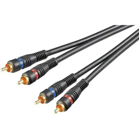 2x RCA / Tulp Aansluitkabel 0,2m