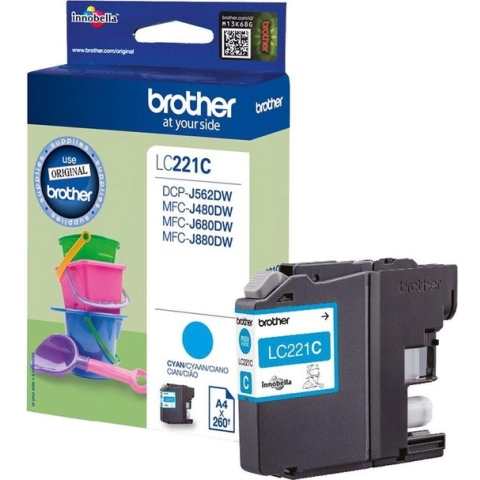 Brother LC221C - Inktcartridge / Cyaan