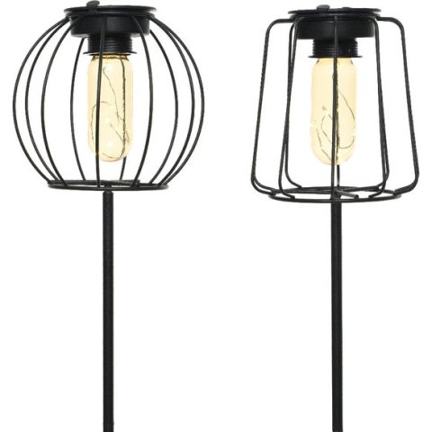 Lumineo LED solar lantaarn op steker Ø13cm