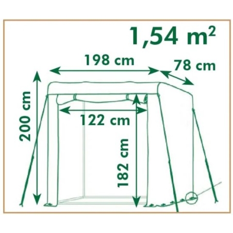 Nature Tomatenkas 198x78x200 cm