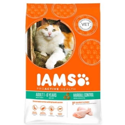Iams Kat Adult Hairball Control Kip 10 kg