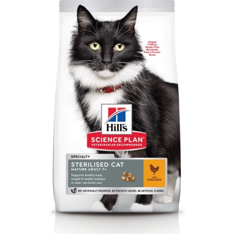 Hill's Science Plan Kattenvoer Mature Adult 7+ Gesteriliseerd Kip 1,5 kg
