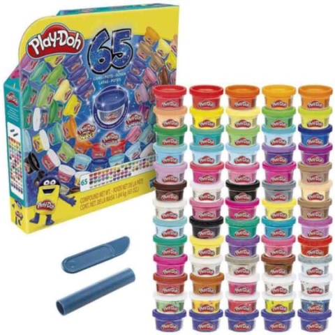 Play-Doh Vier Feest 65 Pack - Klei Speelset