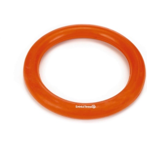 Beeztees rubber ring massief oranje 15 cm