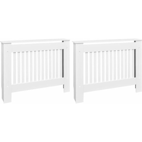 vidaXL Radiatorombouw 2 st 112 cm MDF wit