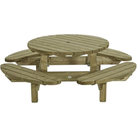 Talen picknicktafel - Rond 210 cm