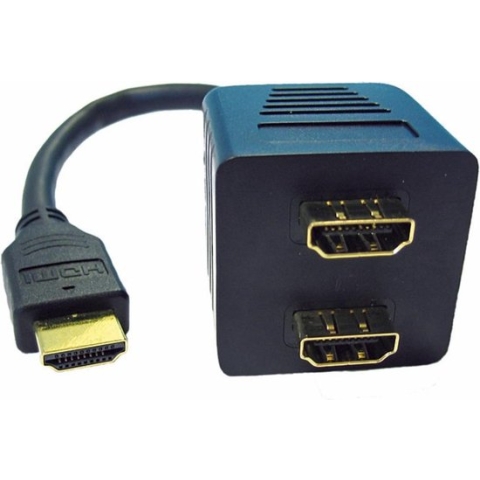 Basic 2-weg Hdmi Splitter Kabel 0,2m