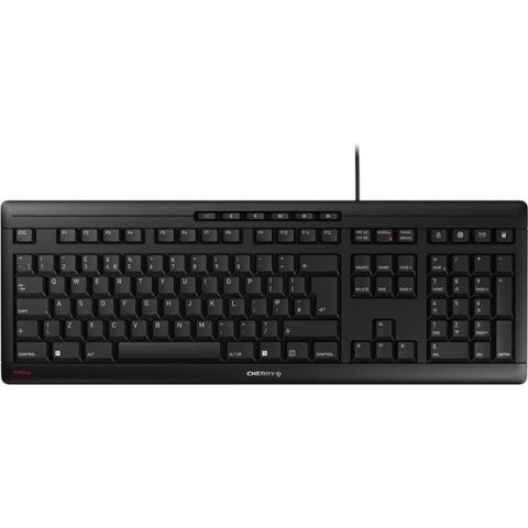 CHERRY STREAM - Toetsenbord - USB - VK - toetsschakelaar: CHERRY SX - zwart