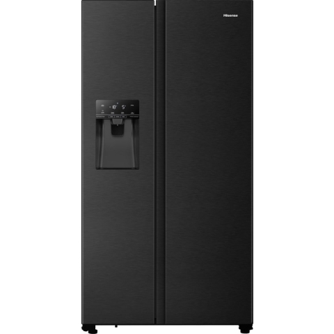 Hisense RS694N4TFE - Amerikaanse Koelkast - IJs- en Waterdispenser - 562 liter - Zwart - No-Frost