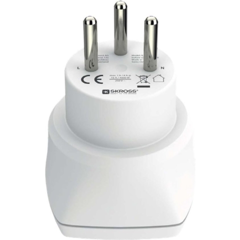 Skross SKR1500216E Reisadapter Combo - Wereld-naar-israël Geaard