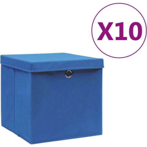 vidaXL-Opbergboxen-met-deksel-4-st-28x28x28-cm-blauw