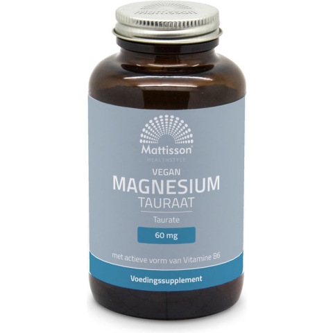 Mattisson Magnesium Tauraat met Vitamine B6 - Vegan Voedingssupplement - 120 Capsules