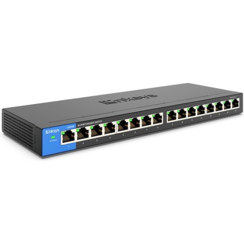 Linksys LGS116 - Netwerk Switch - Unmanaged - 16 Poorten - Zwart