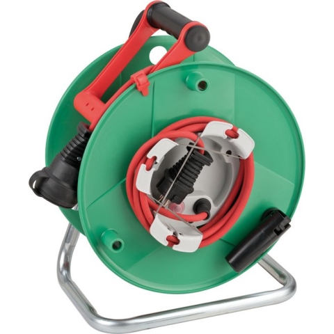 Brennenstuhl Garant G IP44 Kabelhaspel (Buiten Kabelhaspel voor de tuin met 23+2m kabel in rood, speciale kunststof, korte termijn buitengebruik, Made in Germany)