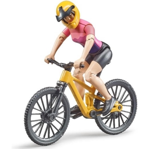 bworld Mountainbike mit Radfahrerin
