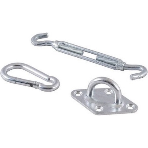 Ambiance Accessoires voor Schaduwdoek - Karabijnhaak/Spanmoer/Plaat met Oog