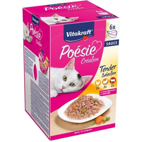 Vitakraft Poésie multipack saus - natvoer - 6x85 gr