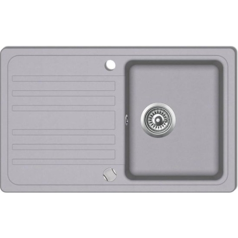 vidaXL-Spoelbak-graniet-enkele-bak-met-afvoer-omkeerbaar-grijs