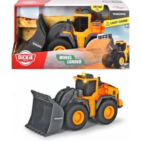 Dickie Toys Volvo - Wiellader - Constructie - 23 cm - Licht & Geluid - Speelgoedvoertuig