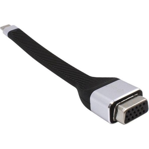 USB C to VGA Adapter i-Tec C31FLATVGA60HZ FHD Flexible Black