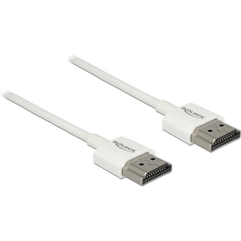 Dunne Premium HDMI kabel - versie 2.0 (4K 60Hz) / wit - 0,50 meter