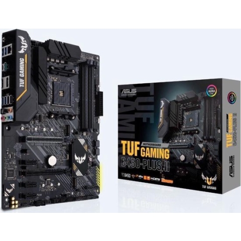 Asus TUF GAMING B450-PLUS II Moederbord Socket AMD AM4 Vormfactor ATX Moederbord chipset AMD® B450