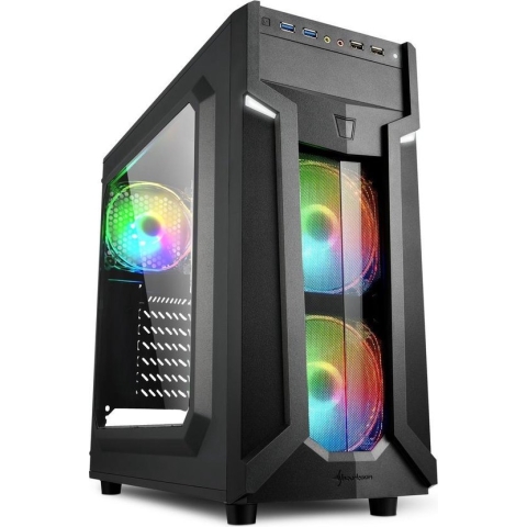 ATX Semi-tower Box Sharkoon VG6-W RGB Black