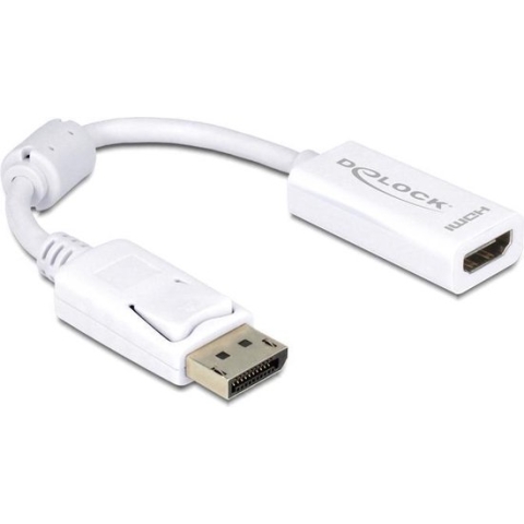 Delock - DisplayPort naar HDMI Beeldscherm Adapter - wit