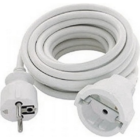 Verlengbare Kabel Schuko Silver Electronics Wit