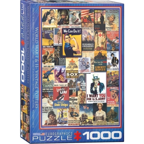 Eurographics puzzel WWI & WWII Vintage Posters - 1000 stukjes