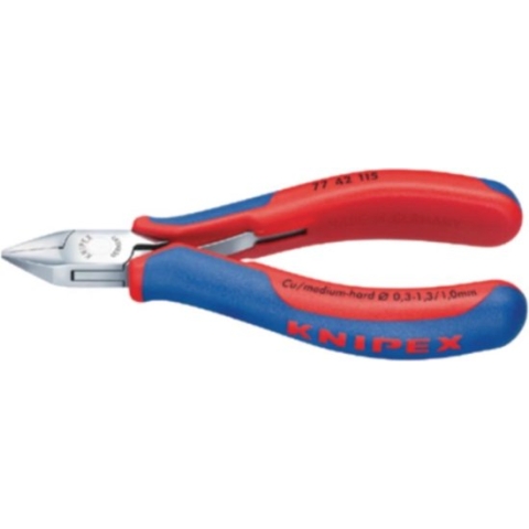 Knipex 77 42 115 Zijsnijtang Spitse kop zonder facet 115mm