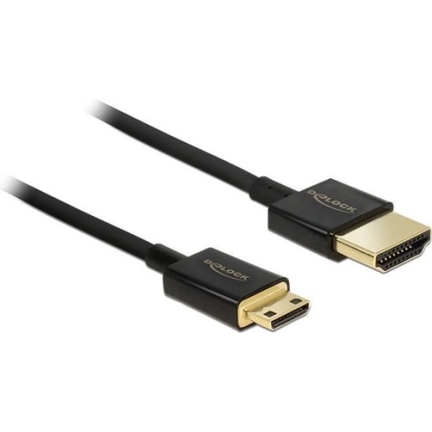 Dunne Premium Actieve Mini HDMI - HDMI kabel - versie 2.0 (4K 60Hz) / zwart - 4,5 meter