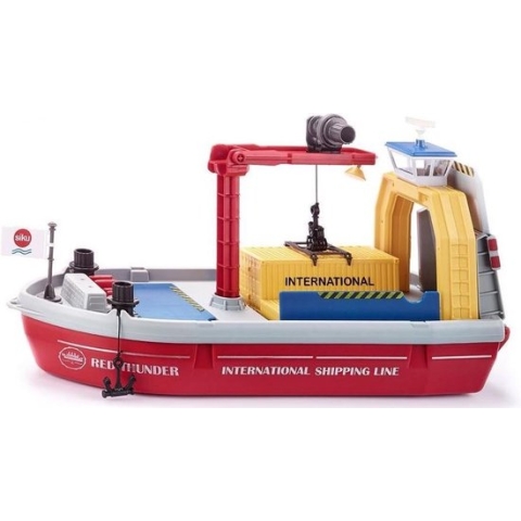 Siku Containerschip 40,4 Cm Rood/wit/geel 4-delig (5403)