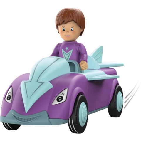 Toddys Speelgoedauto Jim Junior 19 Cm Blauw/paars 2-delig