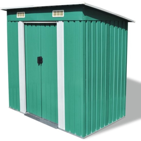 vidaXL-Tuinschuur-metaal-groen