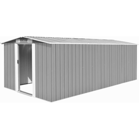 vidaXL-Tuinschuur-257x489x181-cm-metaal-grijs
