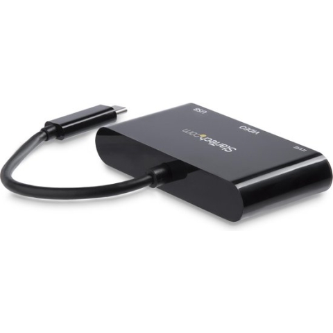 StarTech USB-C naar VGA multifunctionele adapter met Power Delivery en USB-A poort