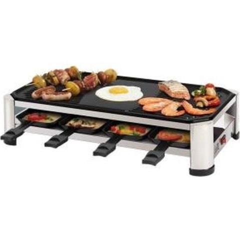 Fritel RG 2170 - Raclette grill - met bakplaat voor dubbel gebruik - grilloppervlak (LxB) 49,5x27cm - 2 tot 8 Personen