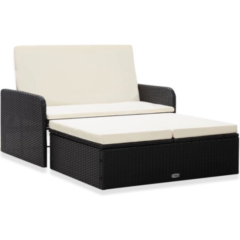 vidaXL-2-delige-Loungeset-met-kussens-poly-rattan-zwart