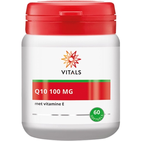 Vitals - Q10 - 100 mg - 60 softgels - Zuivere, hoogwaardige Q10 met vitamine E