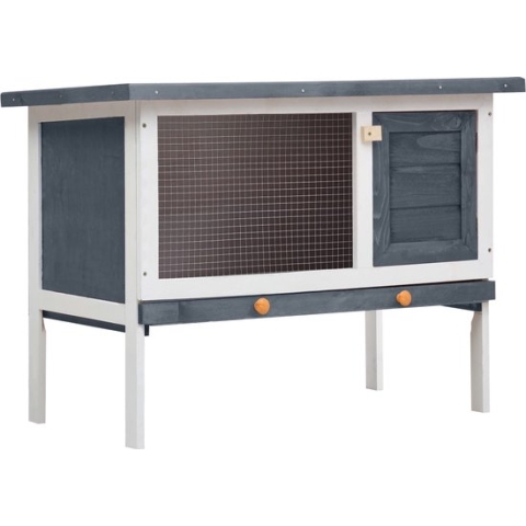 vidaXL-Konijnenhok-voor-buiten-met-1-verdieping-hout-grijs